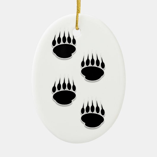 Schwarzer Bär Keramik Ornament (Vorne)