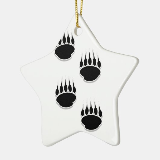 Schwarzer Bär Keramikornament (Links)