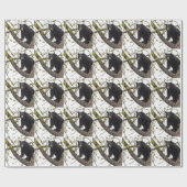 Schwarzer Bär klettern Geschenkpapier (Flach)