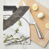 Schwarzer Bär klettern Geschirrtuch (Viertel Falte)