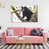 Schwarzer Bär klettern Leinwanddruck (Insitu (Wohnzimmer))