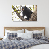 Schwarzer Bär klettern Leinwanddruck (Insitu (Schlafzimmer))