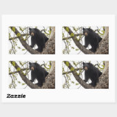 Schwarzer Bär klettern Rechteckiger Aufkleber (Blatt)