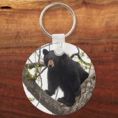 Schwarzer Bär klettern Schlüsselanhänger (Vorderseite)