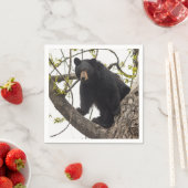 Schwarzer Bär klettern Serviette (Beispiel)