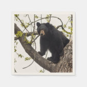 Schwarzer Bär klettern Serviette (Vorderseite)