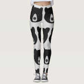 Schwarzer Bär Leggings (Vorderseite)