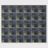 Schwarzer Bär Magesty Geschenkpapier (Flach)