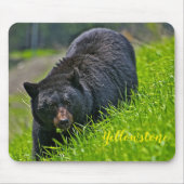 Schwarzer Bär Mäusec$auflage-yellowstone Mousepad (Vorne)