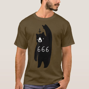 Schwarzer Bär Metal-Eindruck Männer Frauen T-Shirt