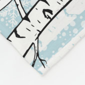 Schwarzer Bär mit Birch Blue Sky Fleece Blankon (Ecke)