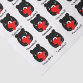 Schwarzer Bär mit Herz Seidenpapier (Ausschnitt)