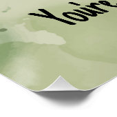 Schwarzer Bär mit Motivierend Zitat Poster (Ecke)