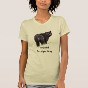Schwarzer Bär mit Motivierend Zitat T-Shirt