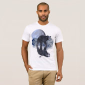 Schwarzer Bär, Mond und Berge T - Shirt (Vorne ganz)