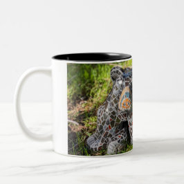 Schwarzer Bär-Mosaik - Knuth-Tasse Zweifarbige Tasse