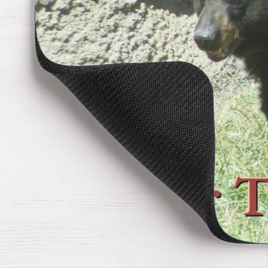Schwarzer Bär Mousepad (Ecke)
