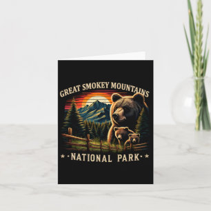 Schwarzer Bär Mutter Große Smokey Mountains Nation Karte