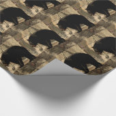 Schwarzer Bär (Originalvorlage) Geschenkpapier (Ecke)