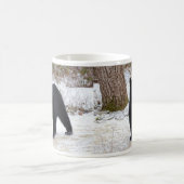 Schwarzer Bär Pennsylvanias im Winter Kaffeetasse (Mittel)