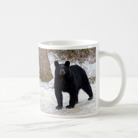 Schwarzer Bär Pennsylvanias im Winter Kaffeetasse (Rechts)