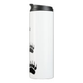 Schwarzer Bär-Pfosten Thermosbecher (Nach rechts gedreht)