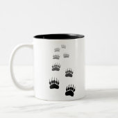 Schwarzer Bär-Pfosten Zweifarbige Tasse (Links)