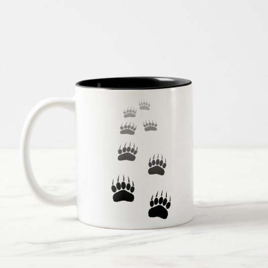Schwarzer Bär-Pfosten Zweifarbige Tasse (Links)