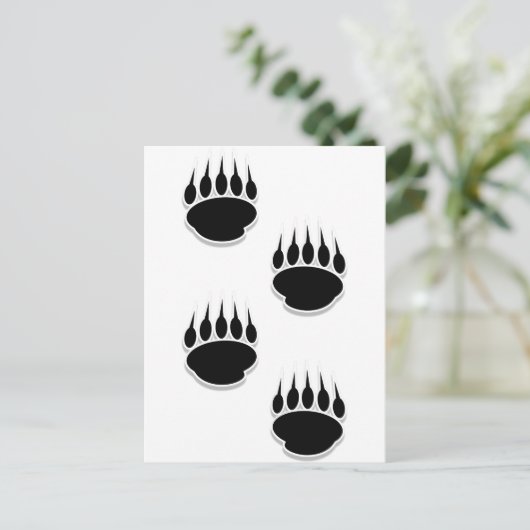 Schwarzer Bär Postkarte (Stehend Vorderseite)