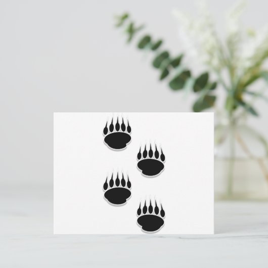 Schwarzer Bär Postkarte (Stehend Vorderseite)