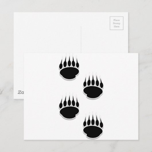 Schwarzer Bär Postkarte (Vorne/Hinten)