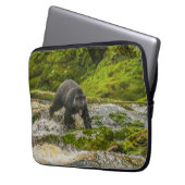 Schwarzer Bär | Qua Creek British Columbia Laptopschutzhülle (Vorderseite Links)