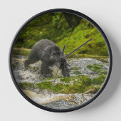 Schwarzer Bär | Qua Creek British Columbia Uhr (Vorderseite)