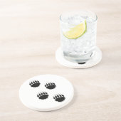 Schwarzer Bär Sandstein Untersetzer (Seite)