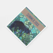 Schwarzer Bär Serviette (Ecke)