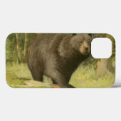 Schwarzer Bär Stepping auf einem Baumstamm Case-Mate iPhone Hülle (Rückseite (Horizontal))