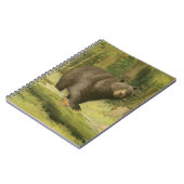 Schwarzer Bär Stepping auf einem Baumstamm Notizblock (Linke Seite)