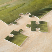 Schwarzer Bär Stepping auf einem Baumstamm Puzzle (Seite)