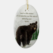 Schwarzer Bär Tiertotem Inspirationsspirituelle Le Keramikornament (Rechts)