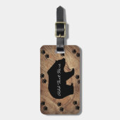 Schwarzer Bär und Bärenpaare Gepäckanhänger (Vorderseite vertikal)