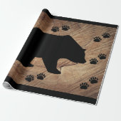 Schwarzer Bär und Bärenpaare Geschenkpapier (Ungerollt)