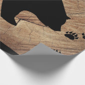 Schwarzer Bär und Bärenpaare Geschenkpapier (Ecke)