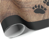 Schwarzer Bär und Bärenpaare Geschenkpapier (Rolleneckpunkt)