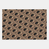 Schwarzer Bär und Bärenpaare Geschenkpapier Set (Vorderseite 2)