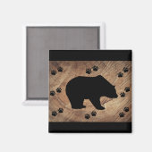 Schwarzer Bär und Bärenpaare Magnet (Vorderseite/Rückseite)