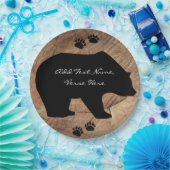 Schwarzer Bär und Bärenpaare Pappteller (Party)