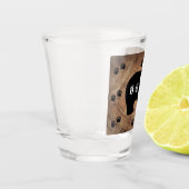 Schwarzer Bär und Bärenpaare Schnapsglas (Links)