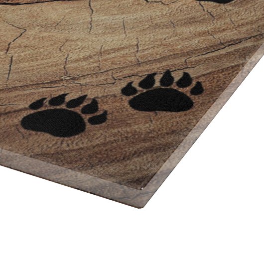 Schwarzer Bär und Bärenpaare Schneidebrett (Ecke)