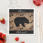 Schwarzer Bär und Bärenpaare Serviette (Beispiel)