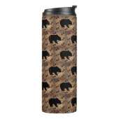 Schwarzer Bär und Bärenpaare Thermosbecher (Nach links gedreht)